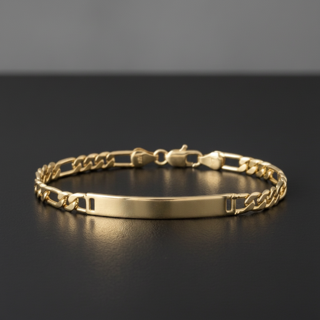 Esclava Fígaro 5mm Oro Laminado 18K