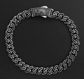 Pulso Mónaco Full Iced · Zirconias Negras