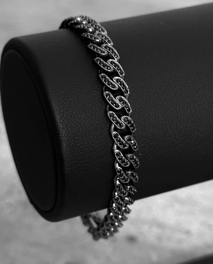 Pulso Mónaco Full Iced · Zirconias Negras