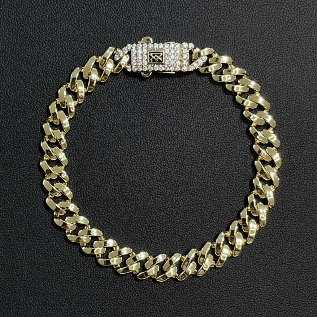 Pulso Mónaco Iced · Oro Laminado 18K